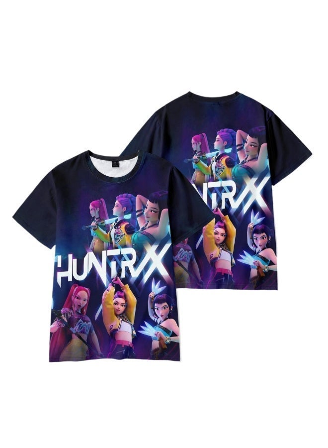 New Arrival 3D Graphic Print T-Shirt KPop Demon Hunters Anime Tee Short Sleeve Casual Top for Adults and Kids - Image 1